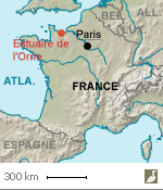 Situation de l'estuaire de l'Orne (Calvados)