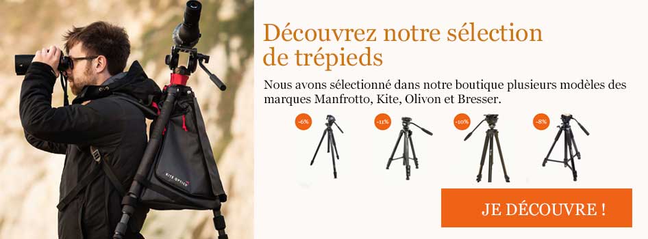 Sélection de trépieds dans notre boutique Ornithomedia.com