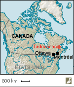 Situation du village de Tadoussac au Québec (Canada)