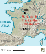 Situation de la Réserve Naturelle du Frankenthal-Missheimle (Vosges)