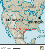 Situation du refuge faunique national d'Aransas (États-Unis)