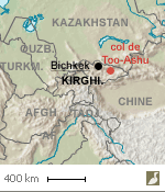 Situation du col de Too-Ashu (Kirghizistan)
