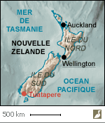 Situation de Tuatapere (Nouvelle-Zélande)