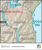 Situation des monts Itombwe (République Démocratique du Congo)