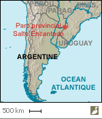 Situation du parc provincial Salto Encantado, dans la province de Misiones (Argentine)