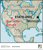 Situation du Red Butte Canyon, dans l'Utah (États-Unis)