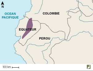 Aire de répartition du Colibri du Chimborazo (Oreotrochilus chimborazo)