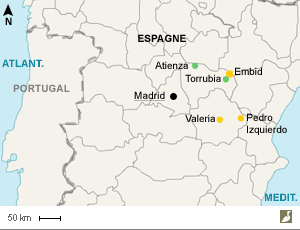 Sites de départ et d'arrivées de Sirlis de Dupont