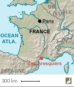 Situation des Aresquiers (Hérault)