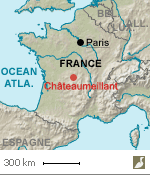 Situation de Châteaumeillant (Cher)