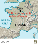 Situation de la Réserve Naturelle Nationale du massif du Grand Ventron (Vosges/Haut-Rhin)