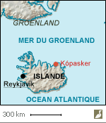 Situation de Kópasker (Islande)