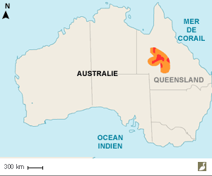 Aire de répartition probable de la Souris marsupiale (ou Dunnart) de Douglas (Sminthopsis douglas)