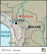Situation de Palmira, dans le département de Beni (Bolivie) Situation de Palmira, dans le département de Beni (Bolivie)