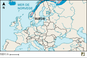 Aire de nidification (en rose)  européenne (hors Russie) du Harfang des neiges