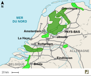 Les zones les plus favorables à la réintroduction du Pélican frisé aux Pays-Bas