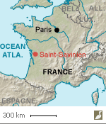 Situation de Saint-Savinien (Charente-Maritime)
