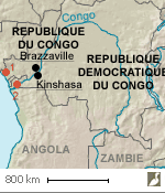 Situations de la réserve de biosphère de Luki (République du Congo) et du parc national de Conkouati-Douli (République Démocratique du Congo)