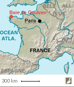 Situation de la baie de Goulven (Finistère)