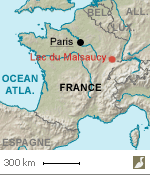 Situation du lac du Malsaucy (Territoire de Belfort)