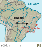 Situation de la réserve naturelle privée de la station Veracel (Brésil)