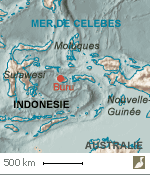 Situation de l'île de Buru (Indonésie)