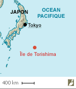 Situation de l'île de Torishima (Japon)