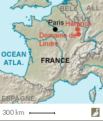 Situations du village d'Harprich et du domaine de Lindre (Moselle)
