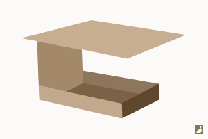 Carton avec un "toit"