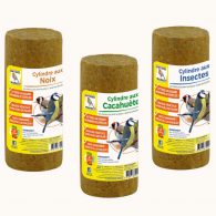 Ensemble de 3 cylindres à base de graisse végétale pour oiseaux