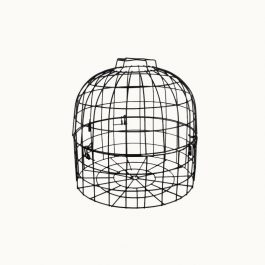 Grille de protection en acier noir pour mangeoires