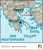 Situation de l'île de Lesbos (Grèce)