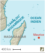Situation de l'île Maurice