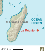 Situation de l'île de La Réunion (France)