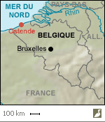 Situation d'Ostende (Belgique)