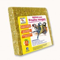 Repas pour oiseaux à base de graisse végétale : saveur fruits rouges