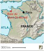 Situation de la baie du Mont-Saint-Michel (Manche-Ille-et-Vilaine)