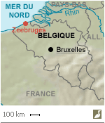 Situation de Zeebruges (Belgique)